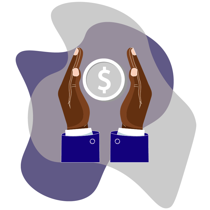 Hands and Coin Illustration 1